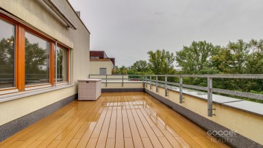 Pronájem krásného bytu 3+kk/terasa/balkon/2x GS, 89/66/10 m2, ul. Harlacherova, Praha 10 - Záběhlice