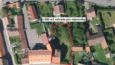 Pronájem pěkného bytu 2+kk+terasa, 67 m2  v centru Neveklova, okres Benešov.