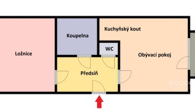 Prodej bytu 2+kk s balkonem a sklepem, 57,2 m², Praha – Přezletice.