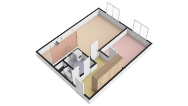 Pronájem hezkého bytu 2+kk/S, 45m2, Praha 5 - Stodůlky, Kurzova