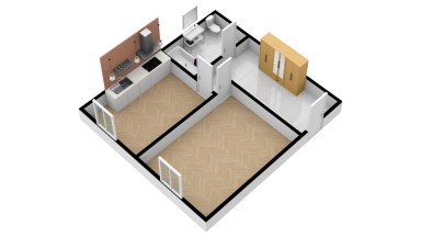 Pronájem bytu 2+kk, 45 m2, Liberec, ul. Revoluční.