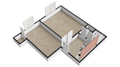 Pronájem bytu 2+k, 45 m2, Praha 3 - Žižkov, ul. Biskupcova.