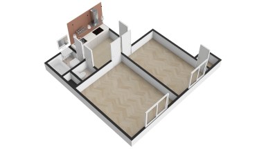 Pronájem bytu 2+k, 45 m2, Praha 3 - Žižkov, ul. Biskupcova.