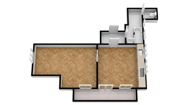 Pronájem bytu 2+kk/B, 50 m2, Praha 4 - Podolí, ul. Pravá.