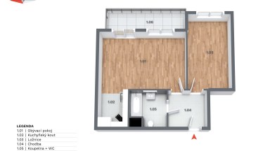 Prodej bytu 2+kk/B/G, 56 m2, ul. Farkašova, Praha 9 - Kyje.