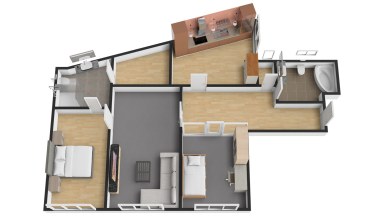 Pronájem bytu 3+1 + hala + šatna + 2x koupelna (celkem 97 m²) na Václavském náměstí