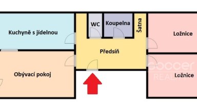 Pronájem bytu 3+kk/L/S, 81 m2, ul. Hrabákova, Praha 4 – Chodov.