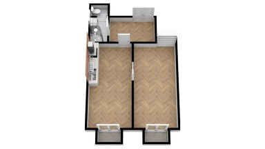 Pronájem bytu 2+kk, 42,7 m2, ulice Široká, Praha 1 - Staré Město.